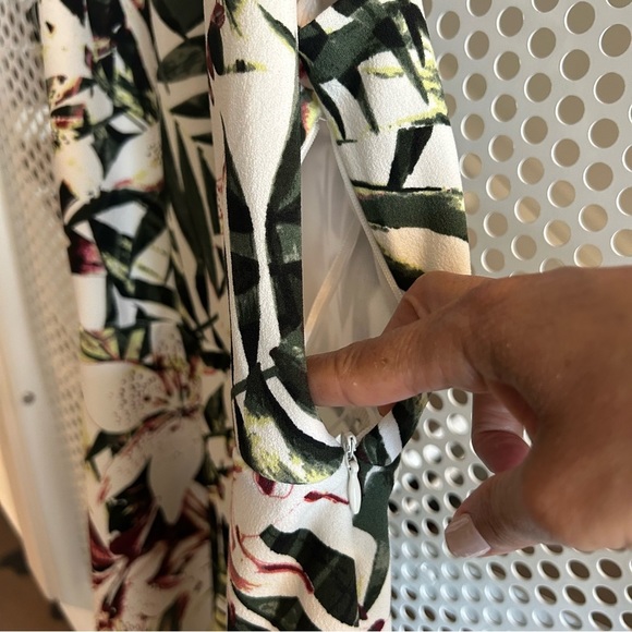 Spenser Jeremy Halter Midi Dress Size Large Tropical Floral Print GUC - Picture 7 of 10